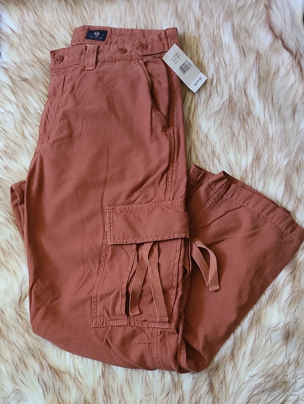 NWT AG Adriano Goldschmied The Turner Cargo Loose Crop Pant Size 31
